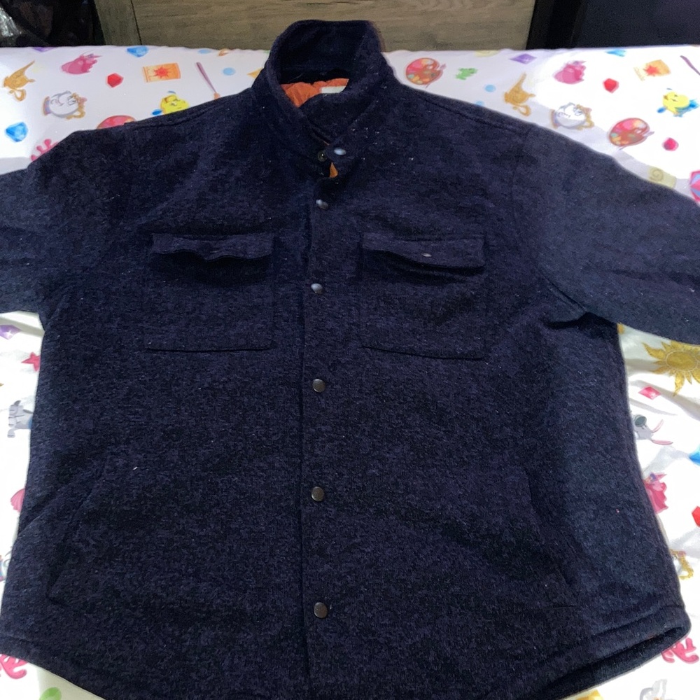Vintage Old Navy Dark Blue polyester button up Jacket